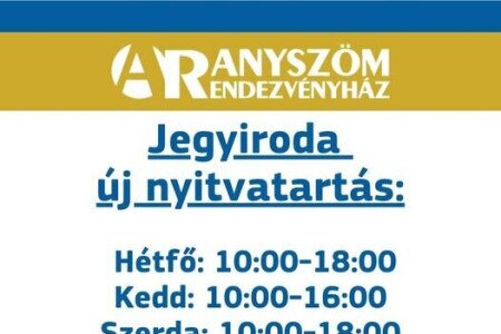 Megújult az Aranyszöm nyitvatartása