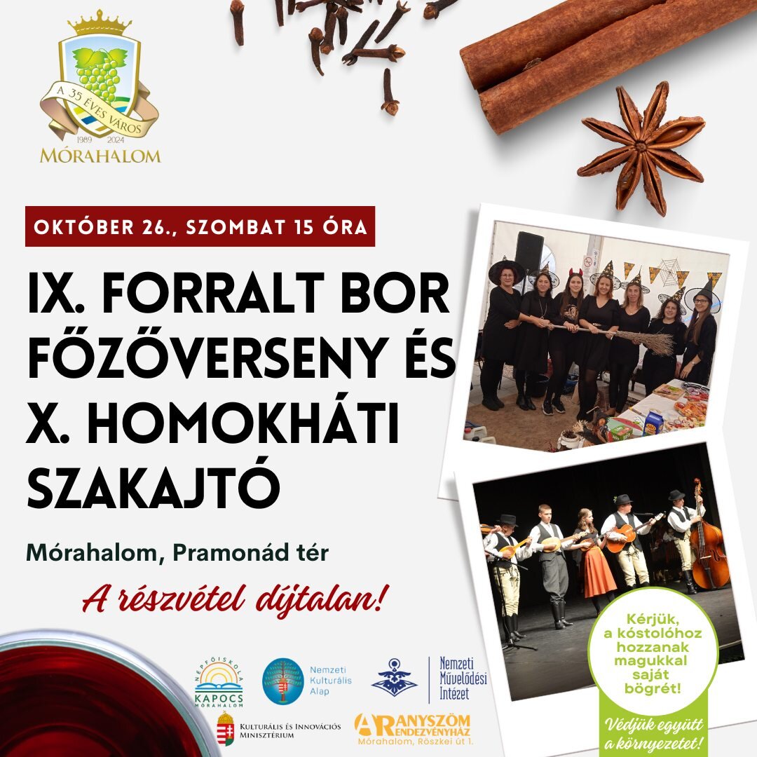 IX. Forralt bor főzőverseny és X. Homokháti szakajtó